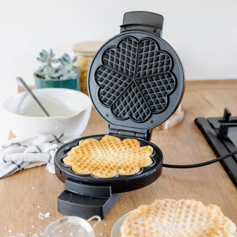 Steba Vaffeljern XL 5 hjerter 900W 18,5 cm svart