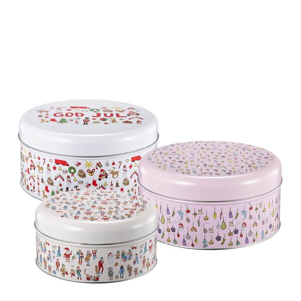 Modern House Anette Moi kakeboks 3 stk 17 + 20 + 22,5 cm Juledekor