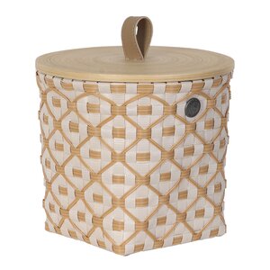 Handed By Ivy & Rose liten kurv m/lokk 20x19 cm champagne