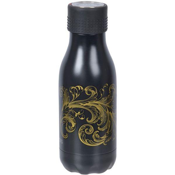 Les Artistes Bottle Up Design termoflaske 0,28L svart/gull
