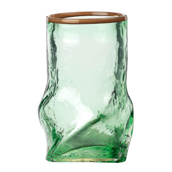 Broste Copenhagen Ellen vase 22 cm green/foffee brown