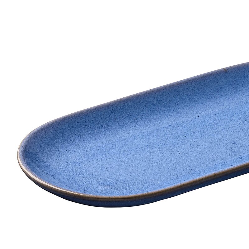 Aida RAW Colour oval tallerken 25 cm Blueish