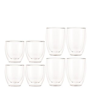 Bodum Pavina kaffeglass sett 8 stk 25 cl + 35 cl