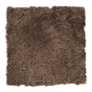 Natures Collection Sitteunderlag new zealand kort ull 40x40 cm chocolate
