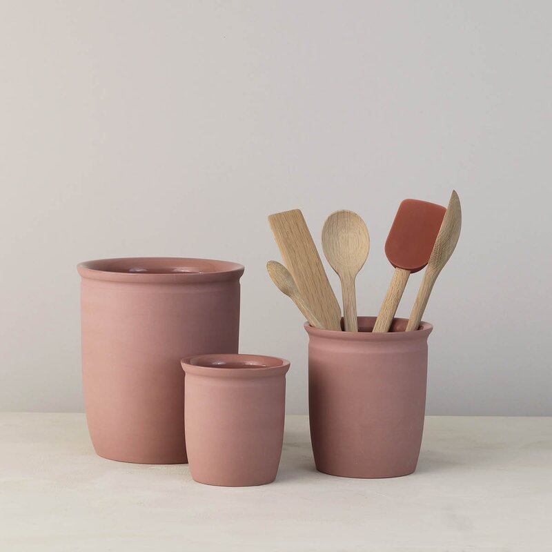 Knabstrup Keramik Knabstrup syltekrukke 0,5 L Mørk Rosa