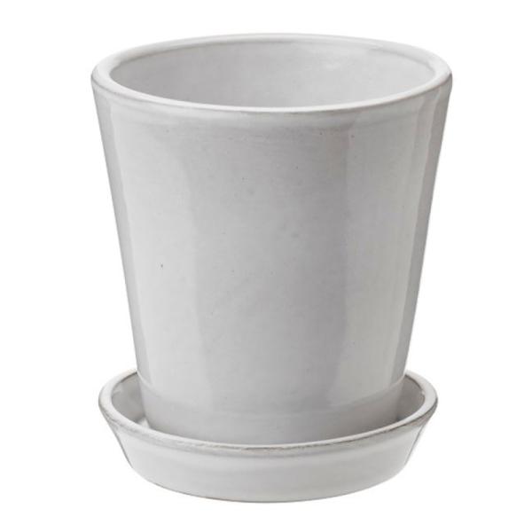 Knabstrup Keramik Krukke m/fat H12 cm hvit