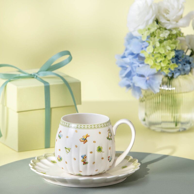 Villeroy & Boch Easter Delight skål til krus 17,7 cm hvit/grønn