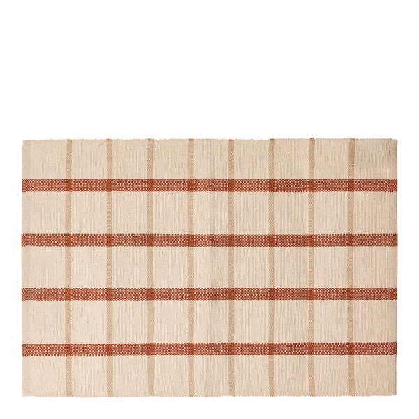 Holmen Eddy bordløper 100x35 cm rust/offwhite