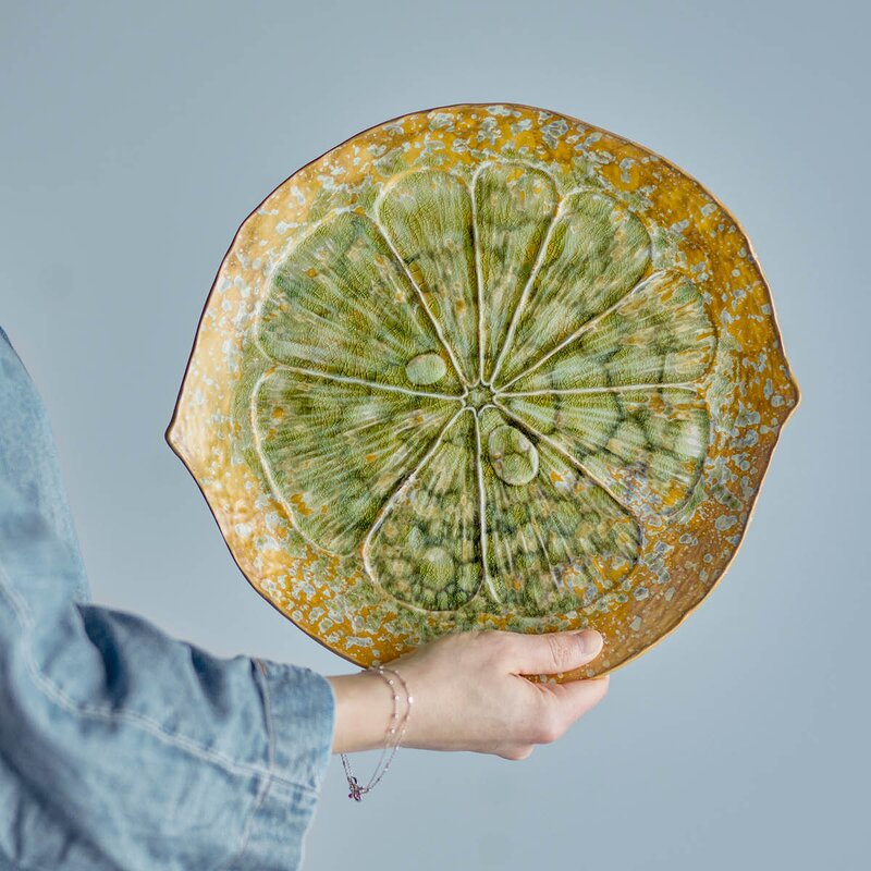 Bloomingville Milani serveringsfat 30,5x3 cm grønn