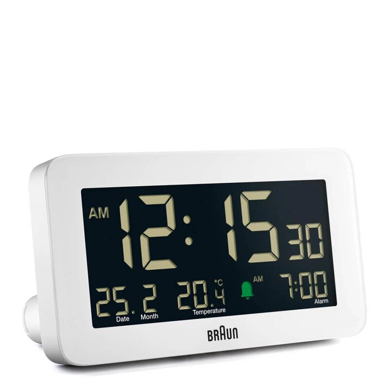 Braun Vekkerklokke digital 13,5 cm hvit