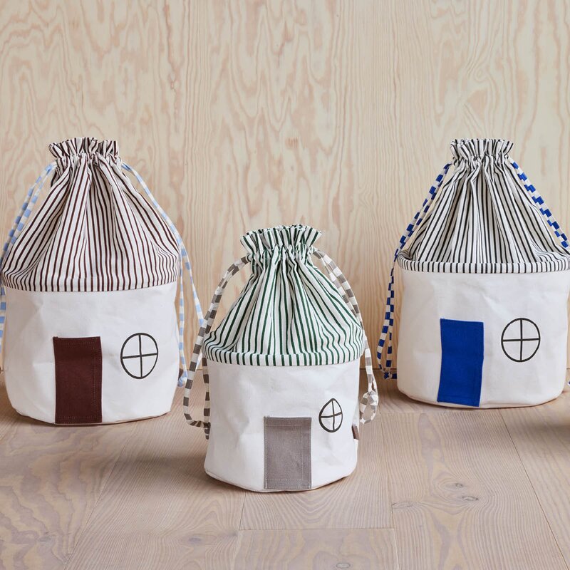 OYOY Koya oppbevaringskurv 34x34x52 cm Optic blue