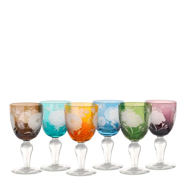 Pols Potten Peony vinglass 25 cl 6 stk multi