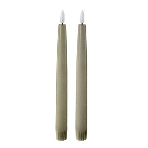 Edelweiss LED kronelys 2,2x22 cm 2 stk green leaf