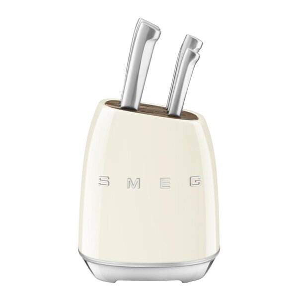 SMEG – Knivblokk m/6 kniver KBSF02 krem