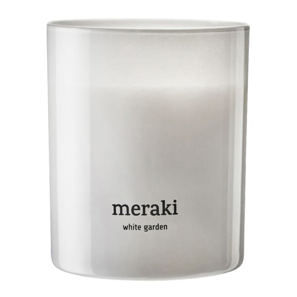 Meraki – Duftlys white garden 9,5×8 cm hvit