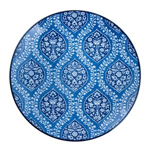 Stiernholm Sakura asjett 19 cm blå/hvit