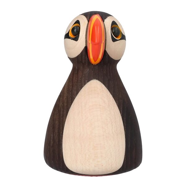 Spring Copenhagen Puffy Puffin trefigur 9 cm ask