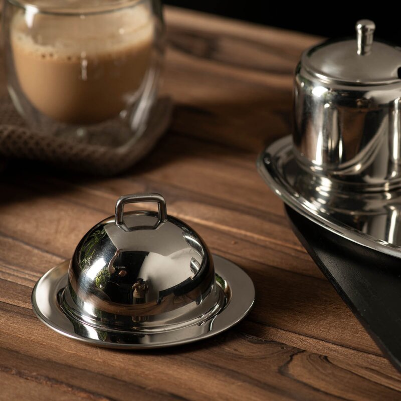 Modern House Lundi mini serveringsklokke blank