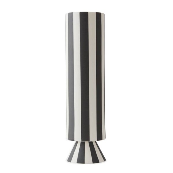 OYOY Toppu vase 31 cm hvit/svart