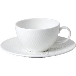 Wedgwood Gio kaffekopp & asjett 9 cl hvit