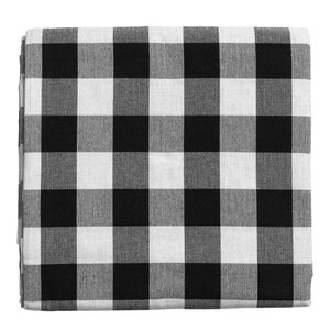 Midnatt Gingham sengeteppe 260x260 cm svart/hvit