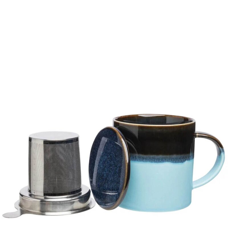 Tranquillo Industrial kopp med tesil og lokk 41 cl blå