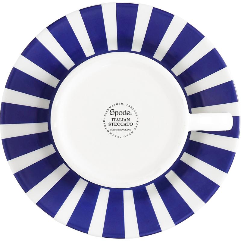 Spode Steccato kopp & fat 29 cl koboltblå