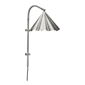 House Doctor Flola vegglampe 51 cm børstet sølvfinish