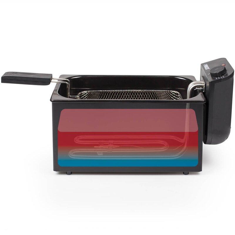 PRINCESS Frityrkoker 182727 3L 2000W svart rustfritt stål