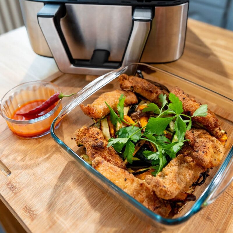 Pyrex Airfryer ildfast form 17x20 cm klar