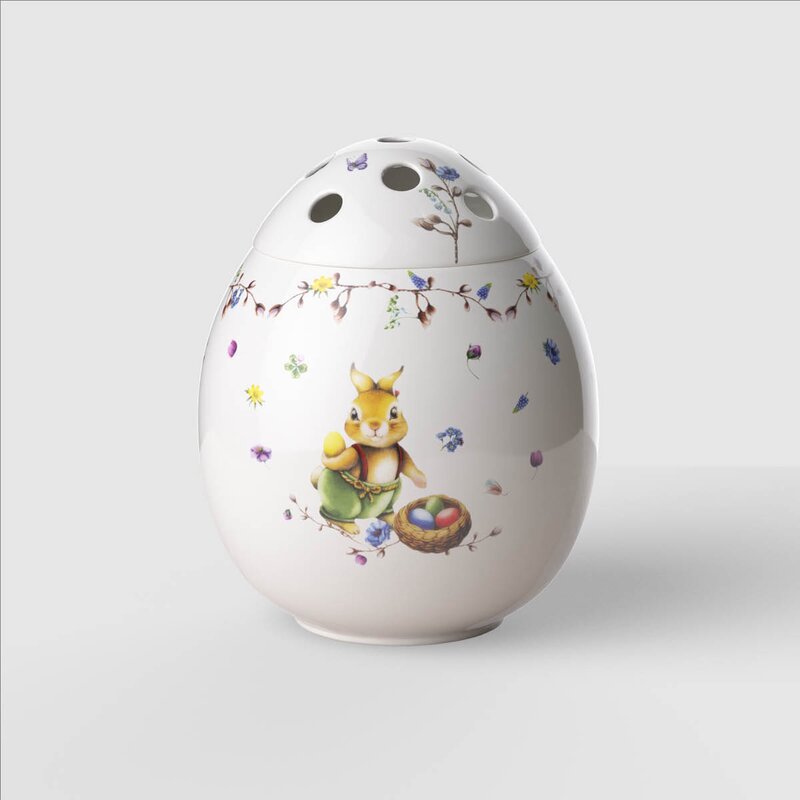 Villeroy & Boch Spring Fantasy Emma & Paul vase 18 cm 2,8L grønn/hvit