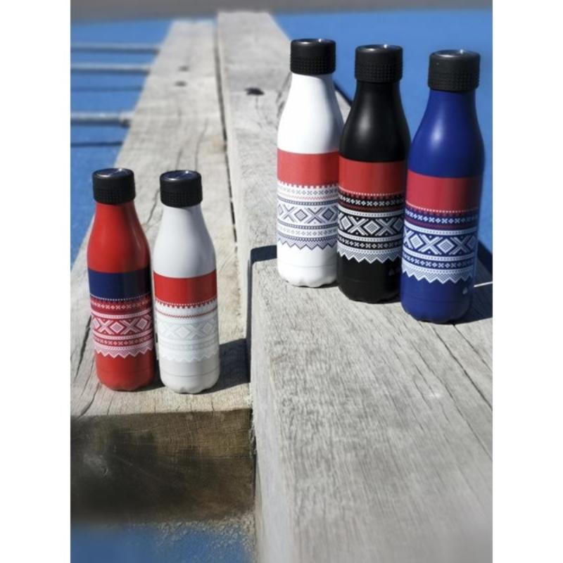 Les Artistes Bottle Up Marius termoflaske 0,5L svart/rød/hvit