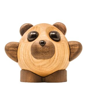 FableWood Teddy bjørn trefigur 8 cm ask/valnøtt