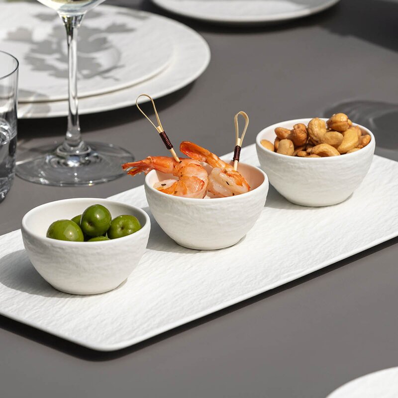 Villeroy & Boch Manufacture Rock Blanc skålsett 4 deler