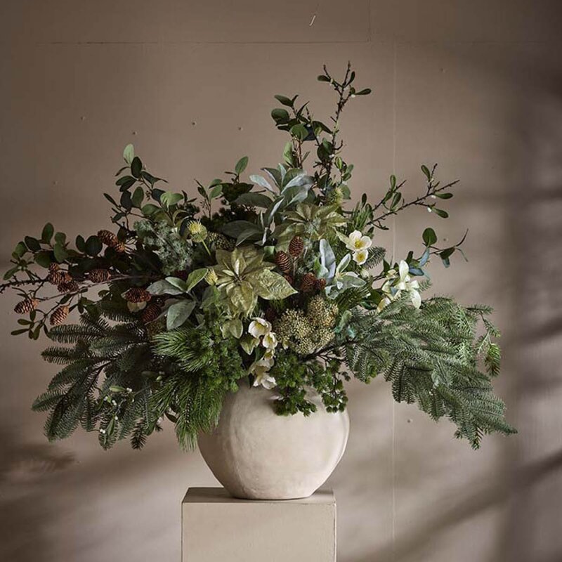 Mr Plant Julerose 57 cm hvit