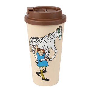 Nordicbuddies Pippi take away kopp 45 cl hest beige
