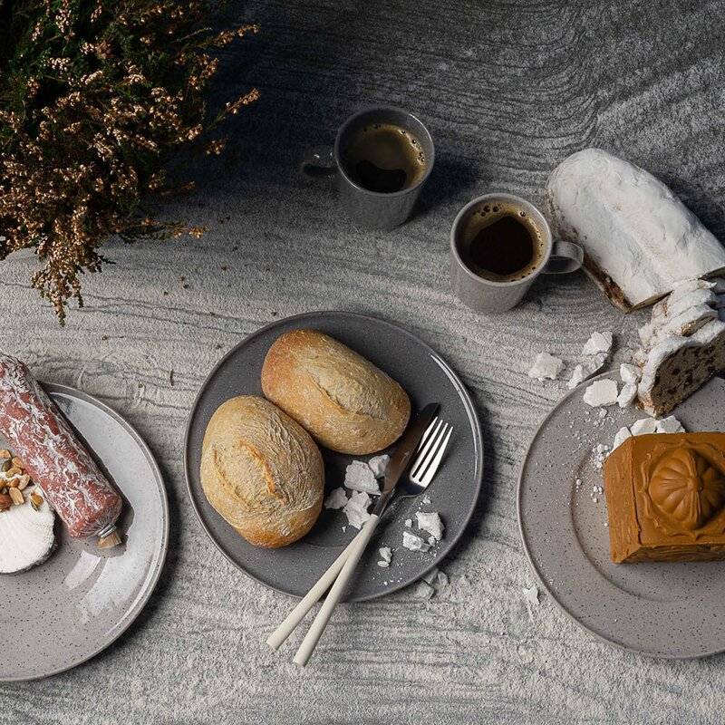 Modern House Granite asjett 23 cm grå