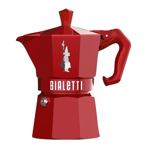 Bialetti Exclusive espressokanne 3 kopper 13 cl rød