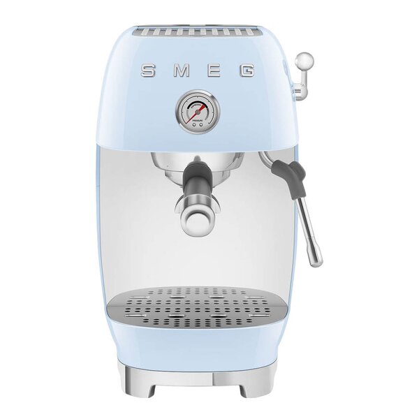SMEG Manuell espressomaskin med Cold Brew ECF03 pastellblå