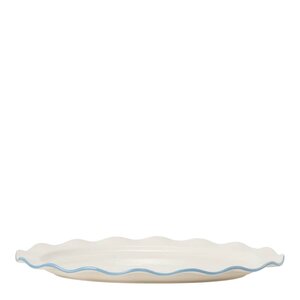 Lexington Serveringsfat med bølgekant 29x42 cm hvit/blå