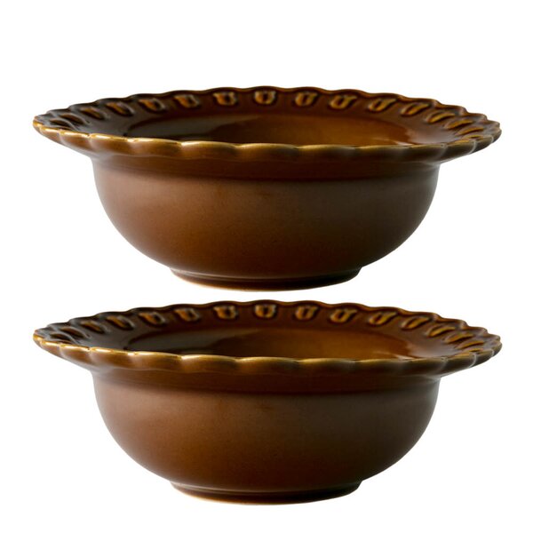 PotteryJo TULIPA dyp tallerken 17 cm 2 stk umbra