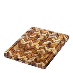 Teakhaus Herringbone skjærebrett 51x41 cm teak