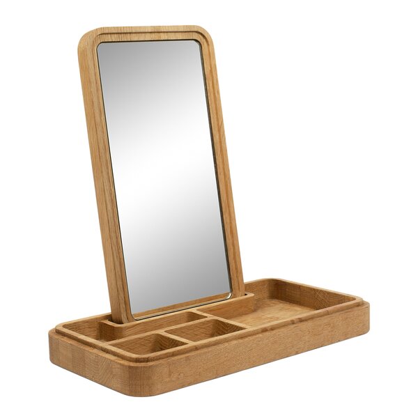 Spring Copenhagen – Mirror Box oppbevaringsboks med speil 5,2×32 cm eik