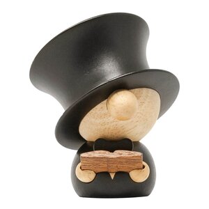 FableWood H.C. Andersen trefigur 8 cm svart/gummitre/sapele