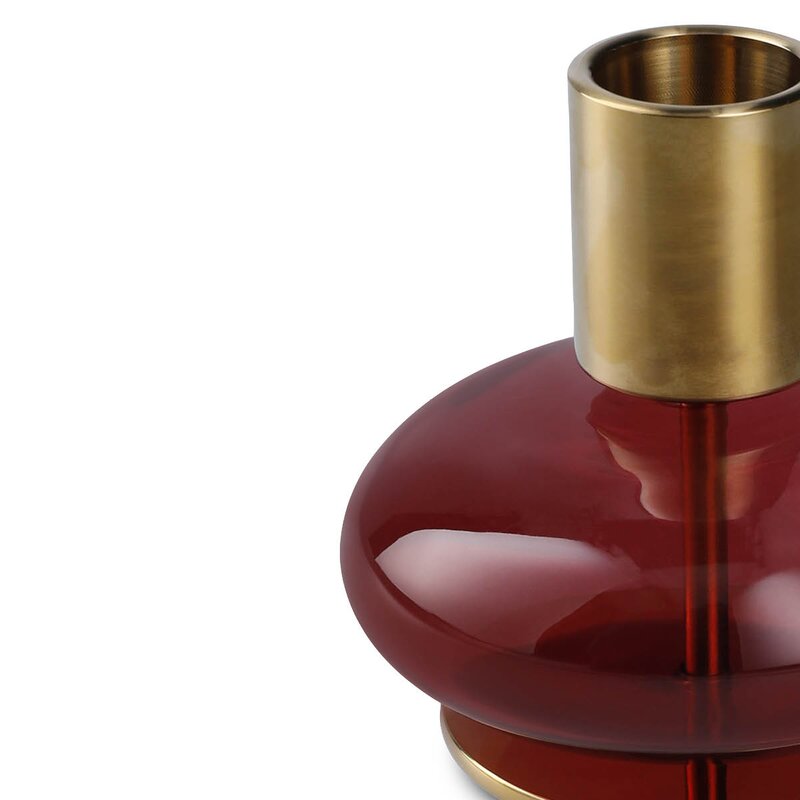 Holmegaard Bubble lysestake 8 cm bordeaux