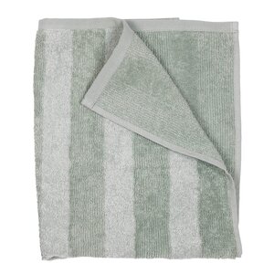 Fondaco Stripe håndkle 50x70 cm lysegrønn