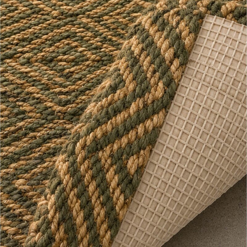 Deco Nord Gåsöga dørmatte 60x90 cm Nature/Olive night