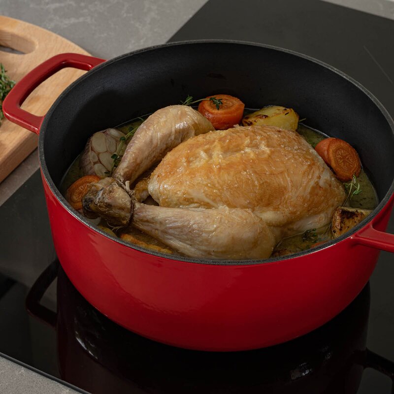 Combekk Støpejernsgryte 24 cm 3,8L cherry