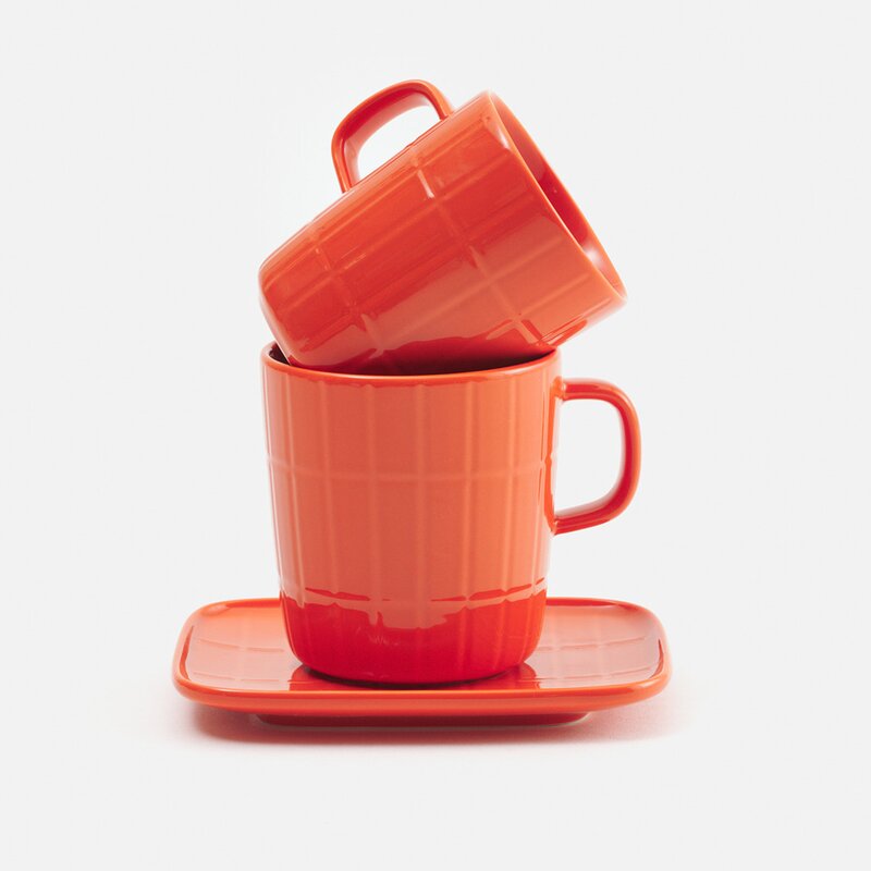 Marimekko Tiiliskivi krus 40 cl oransje