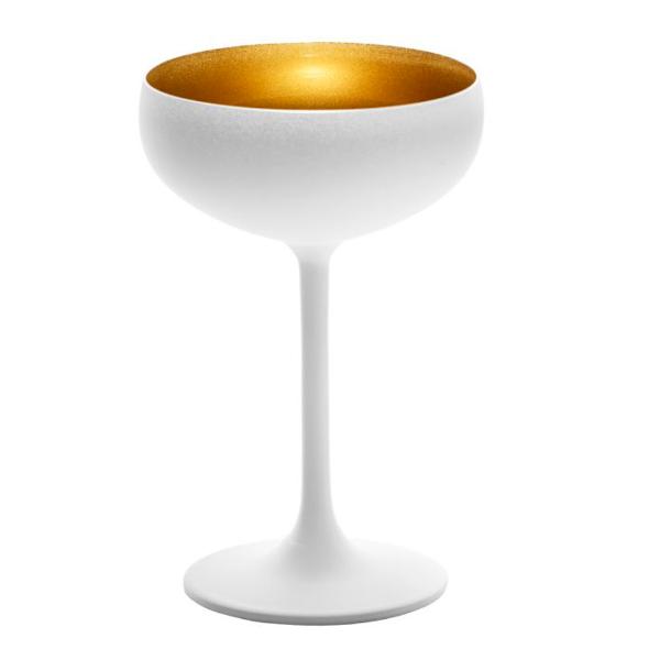 Stölzle Elements champagneglass 23 cl hvit/gull